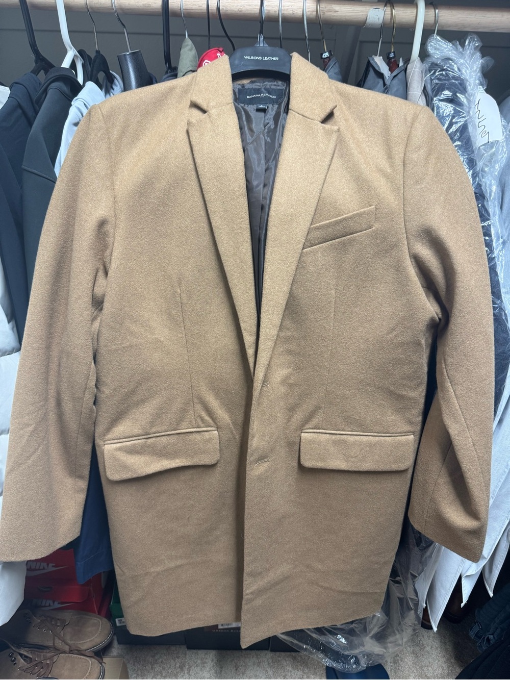 Banana Republic Camel Wool-Blend Blazer
